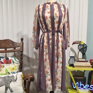 Citrus & Lemon striped floral dress